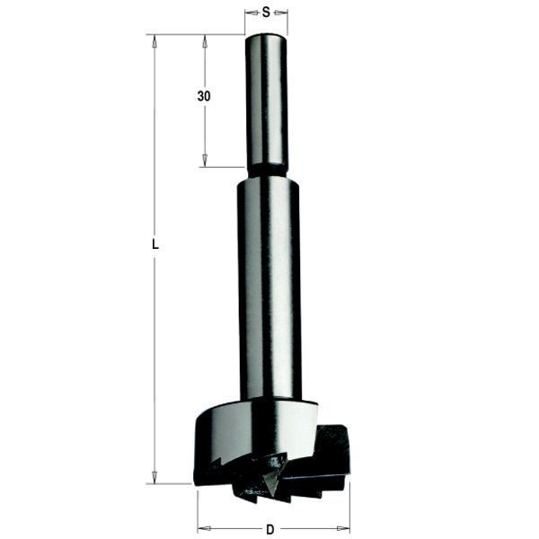 Фото 40x90 Z=2+2 S=10x30 RH сверло Форстнера в интернет-магазине ToolHaus.ru